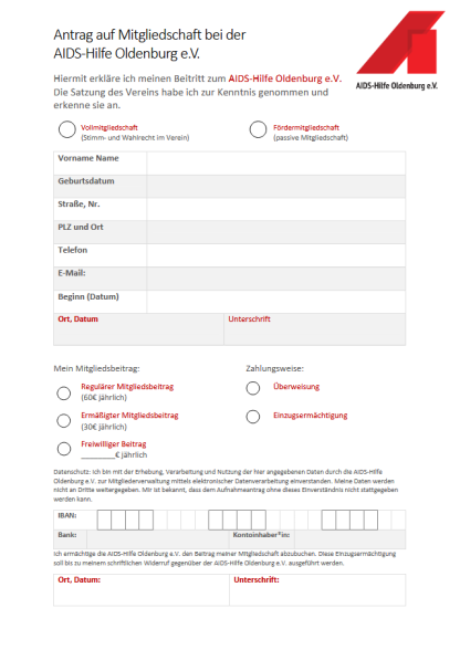 Mitgliedantrag